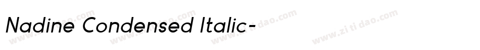 Nadine Condensed Italic字体转换